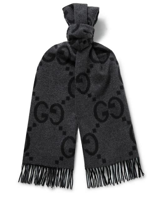 gucci cashmere scarf black|Gucci cashmere scarf women.